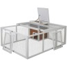 KERBL - Enclos d'extérieur petits animaux -  132 x 102 x 59 cm - Maison intég...