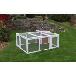 KERBL - Enclos d'extérieur petits animaux -  132 x 102 x 59 cm - Maison intég...