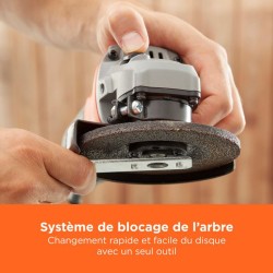 Meuleuse d'angle filaire - BLACK+DECKER - BEG010-QS - 710W - 115mm