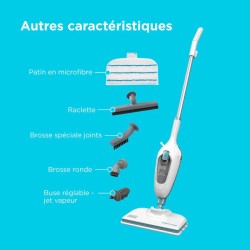 BLACK+DECKER - FSMH13E5-QS - Balai vapeur avec nettoyeur a main 5 en 1   1300...