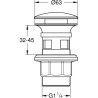 Bonde clic clac - GROHE - Diametre serrage vasque 63 mm - Matiere métal - Chr...