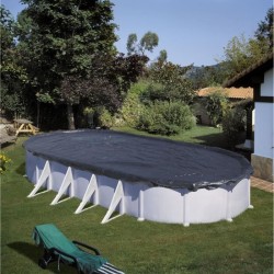 GRE - Bâche d'hivernage  pour piscine tubulaire hors-sol ovale 5x3m - Polyéth...