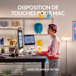 Clavier - Sans fil - Logitech - MX Mechanical Mini -AZERTY - Rétroéclairé - P...