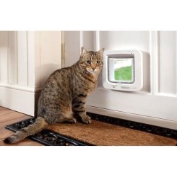SUREFLAP Chatiere a puce électronique - Blanc - 142 mm x 120 mm (Mémorisation...