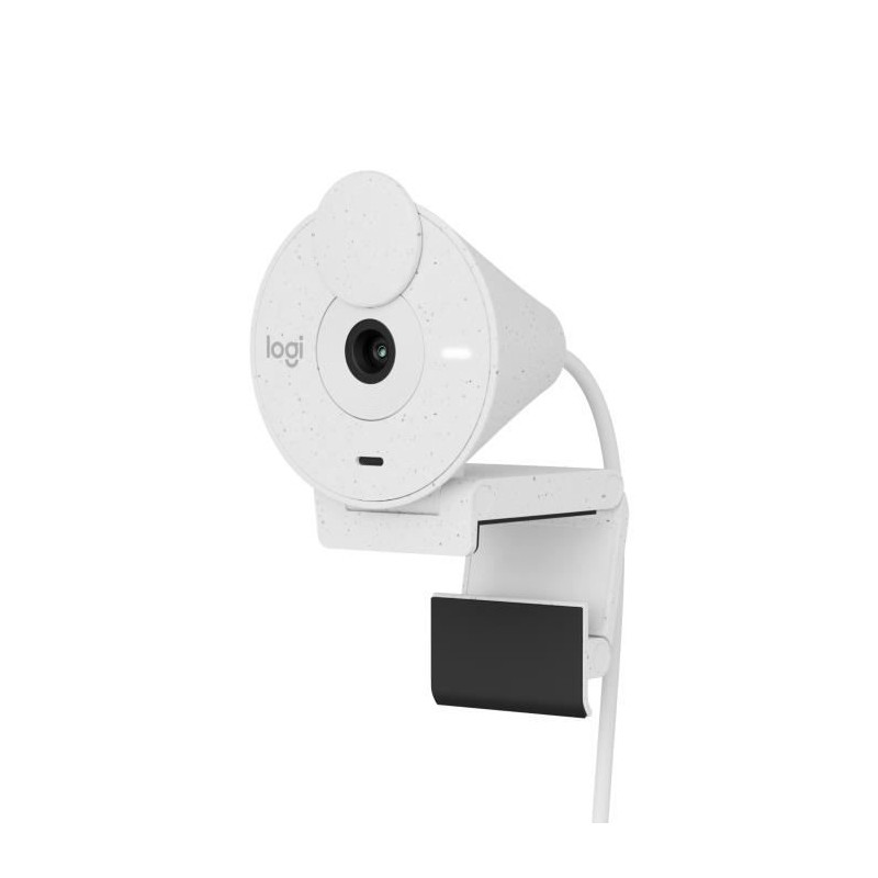 Webcam - Full HD 1080p - Logitech - Brio 300 - Microphone intégré - Blanc
