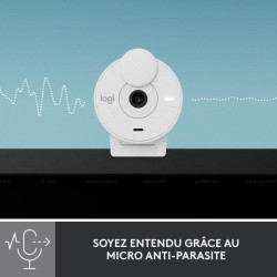 Webcam - Full HD 1080p - Logitech - Brio 300 - Microphone intégré - Blanc