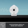 Webcam - Full HD 1080p - Logitech - Brio 300 - Microphone intégré - Blanc