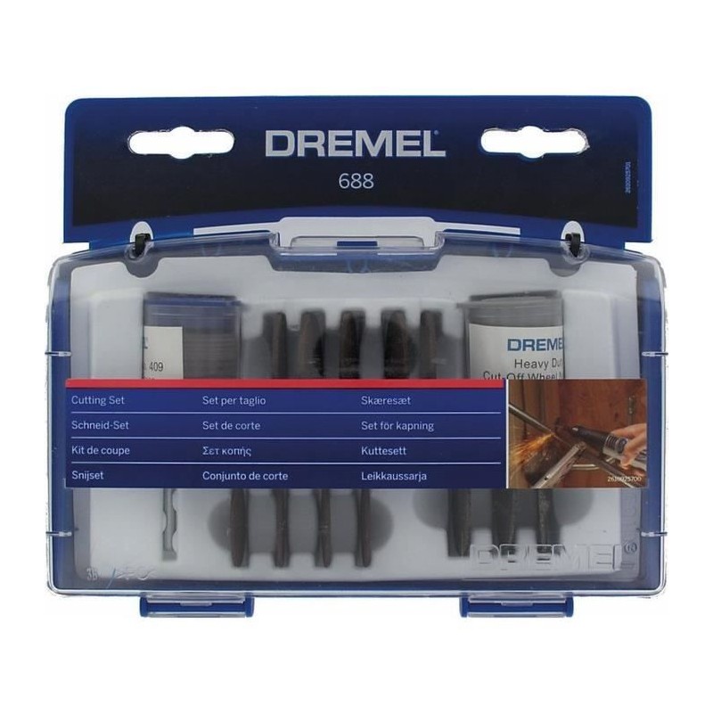 Coffret 69 accessoires DREMEL 688 - Assortiment de 68 disques a tronçonner da...
