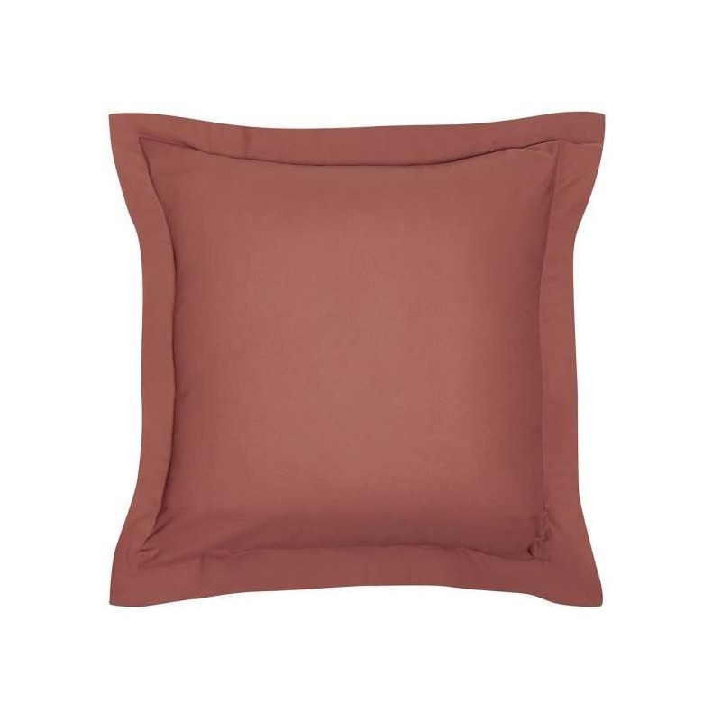 Taie d'oreiller TODAY Essential - 63 x 63+5 cm - 100% Coton uni - Terracotta
