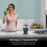 Ninja QB3001EUS – Blender Slim Nutri Ninja 700 W, 2 gobelets 470 ml, lames in...