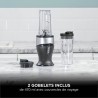 Ninja QB3001EUS – Blender Slim Nutri Ninja 700 W, 2 gobelets 470 ml, lames in...