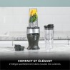 Ninja QB3001EUS – Blender Slim Nutri Ninja 700 W, 2 gobelets 470 ml, lames in...