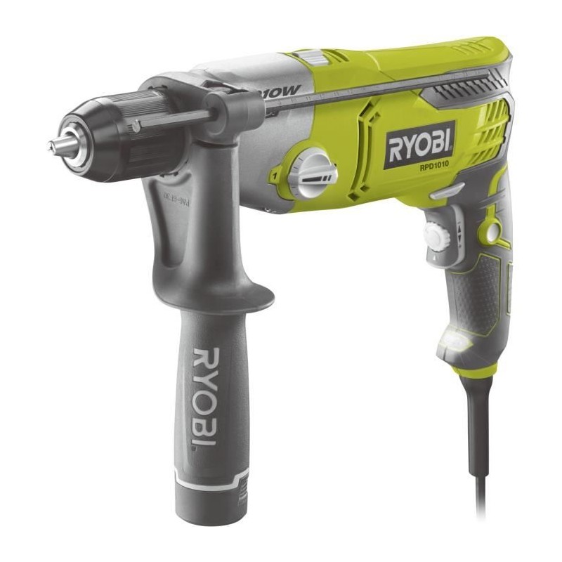 RYOBI - Perceuse a percussion 1 010 W - 1 200-3 000 cp/min - 2 vitesses - man...