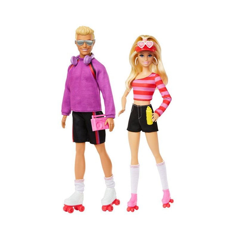 Barbie-Fashionistas-Coffret poupées et accessoires patins à roulettes