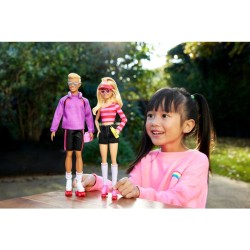 Barbie-Fashionistas-Coffret poupées et accessoires patins à roulettes
