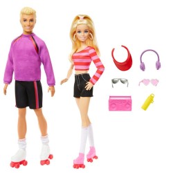 Barbie-Fashionistas-Coffret poupées et accessoires patins à roulettes