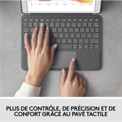 Etui clavier - Logitech - Combo Touch - AZERTY - Pour iPad 9eme génération, 8...