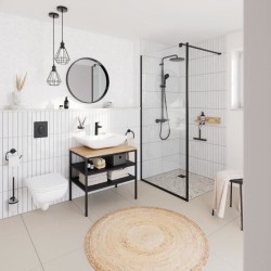 Mitigeur lavabo monocommande GROHE Start - Noir mat - Taille M - Bec moyen - ...