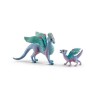Figurines Dragon Fleuri avec son petit, Coffret Schleich 70592