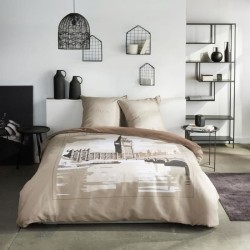 Parure de lit - TODAY - JAVA - 2 personnes - 240x220 cm - Coton - Imprimé Lon...