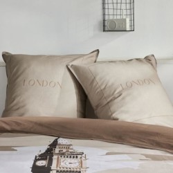 Parure de lit - TODAY - JAVA - 2 personnes - 240x220 cm - Coton - Imprimé Lon...