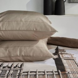 Parure de lit - TODAY - JAVA - 2 personnes - 240x220 cm - Coton - Imprimé Lon...
