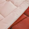 CALGARY - Couette Chaude Microfibre 400gr/m² - Gris Galet & Marron Gingembre ...