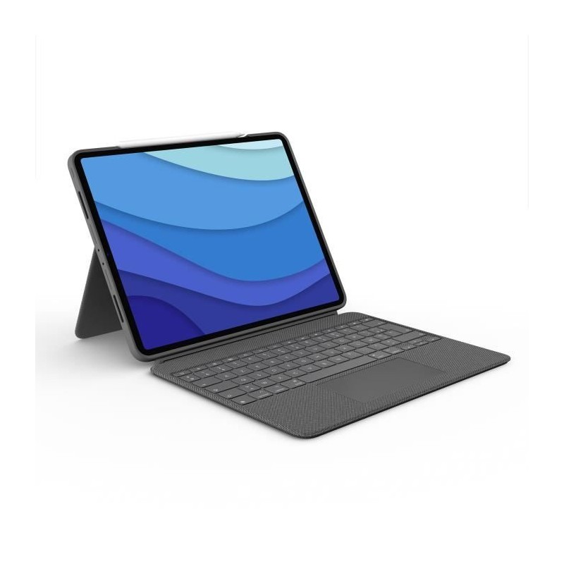 Etui clavier - Logitech - Combo Touch - AZERTY - Pour iPad Pro 12.9 new (5e g...