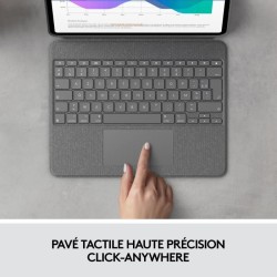 Etui clavier - Logitech - Combo Touch - AZERTY - Pour iPad Pro 12.9 new (5e g...