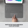 Etui clavier - Logitech - Combo Touch - AZERTY - Pour iPad Pro 12.9 new (5e g...