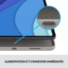 Etui clavier - Logitech - Combo Touch - AZERTY - Pour iPad Pro 12.9 new (5e g...