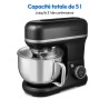 Robot de cuisine 3-en-1- MEDION - MD18430 - 1200 W - 5 L - 8 vitesses - Fonct...