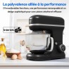 Robot de cuisine 3-en-1- MEDION - MD18430 - 1200 W - 5 L - 8 vitesses - Fonct...