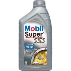 Huile moteur 5W-30 Synthétique - MOBIL - Super 3000 - Formula-R -bidon 1L -  ...