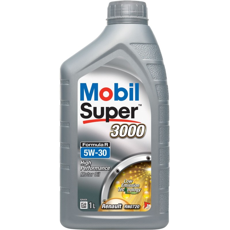 Huile moteur 5W-30 Synthétique - MOBIL - Super 3000 - Formula-R -bidon 1L -  ...