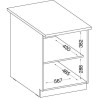 Meuble bas 2 portes battantes - Décor chêne sonoma - L 60 x P 51,6 x H 85 cm ...