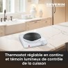 Plaque de cuisson posable SEVERIN - KP1091 - Thermostat réglable - 1500W