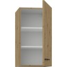 MODENA - Meuble haut - 1 porte - 40 x 31 x 72 cm - Chene artisan / Noir mat
