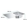 Evier -  acier inoxydable - GROHE