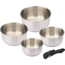 Casseroles - BAUMALU - Comete - Set 4 pieces - 14 a 20 cm - Manche amovible