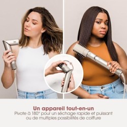 Seche-cheveux & styler 2 en 1 - SHARK FLEXSTYLE - HD446SLEU - 5 accessoires -...