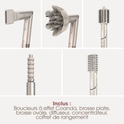 Seche-cheveux & styler 2 en 1 - SHARK FLEXSTYLE - HD446SLEU - 5 accessoires -...