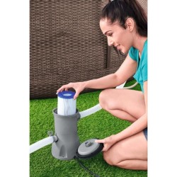 Filtre a cartouche - Bestway - 3 028 L/h - Type II - Pour piscines de 1 100 a...