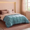 CALGARY - Couette Chaude Microfibre 400gr/m² - Beige Galet & Vert Lac - 220 x...