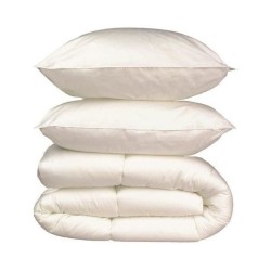 Pack Linge de Lit Microfibre - 1 Couette Chaude 200 x 200 cm + 2 Oreillers 60...