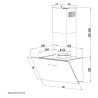 Hotte décorative inclinée - CONTINENTAL EDISON - CEHDI60B - A +++ - L60 cm - ...