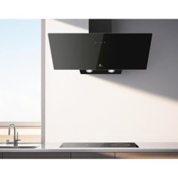 Hotte décorative inclinée - CONTINENTAL EDISON - CEHDI90B - A +++ - L90 cm - ...
