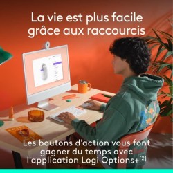 Souris - Sans fil - Logitech - Pop Mouse - Blanc cassé