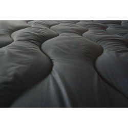 Couette Chaude Bicolore - ABEIL - 240 x 260 cm - Blanc & Gris