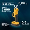 Sécateur - STIGA - SC 100e kit - Batterie 20V - 500W
